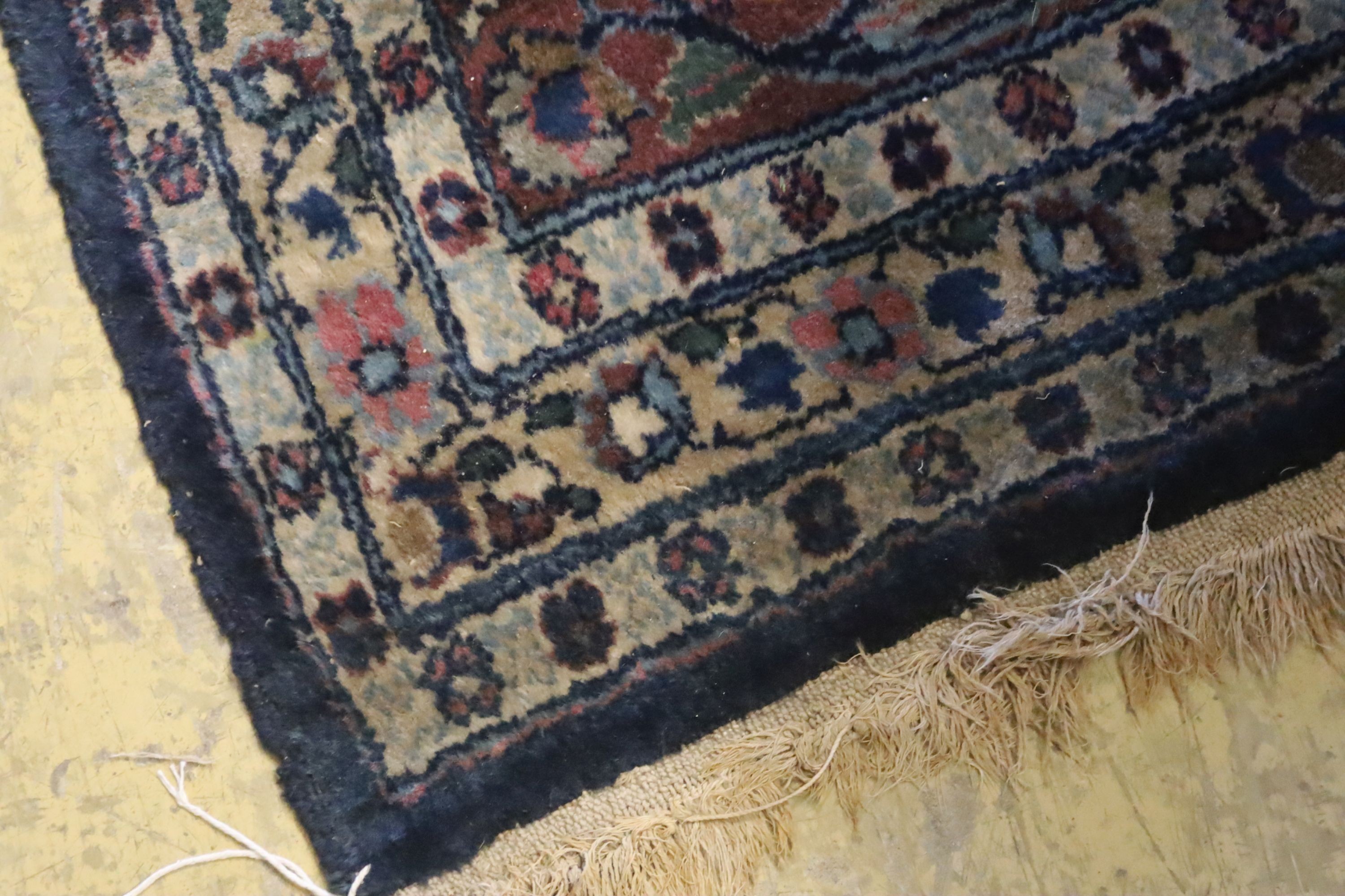 A Tabriz/Meshed blue ground carpet